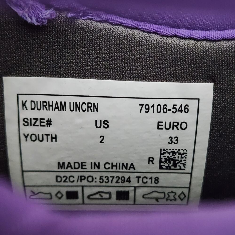 Bogs Durham Youth Size 2 Rain Boots Unicorn Waterproof Purple Kids - Picture 8 of 9